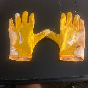 Yellow Nike Vapor Knit 3.0 Receiver Gloves Large